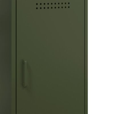 vidaXL Buffet vert olive 100,5x39x79 cm acier laminé à froid