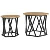 vidaXL Table d'appoint 2 pc Ch&ecirc;ne artisanal 50 x 50 x 40 cm