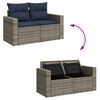 vidaXL Salon de jardin avec coussins 7 pcs gris r&eacute;sine tress&eacute;e