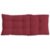 vidaXL Coussins de chaise &agrave; dossier haut lot de 4 rouge bordeaux