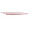 vidaXL Auvent r&eacute;tractable Rouge et Blanc 600 &times; 350 cm
