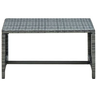 vidaXL Table basse Anthracite 70x40x38 cm Résine tressée