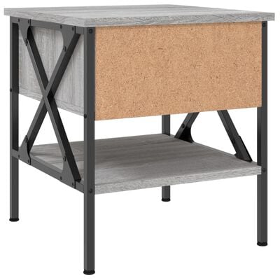 vidaXL Tables de chevet 2 pcs sonoma gris 40x42x45 cm bois ingénierie