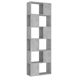 vidaXL Biblioth&egrave;que/S&eacute;parateur de pi&egrave;ce Gris b&eacute;ton 60x24x186 cm
