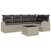 vidaXL Ensemble de Canap&eacute;s 6 pc Gris clair Polyester