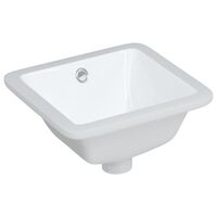 vidaXL Évier salle de bain blanc 30,5x27x14 cm rectangulaire céramique
