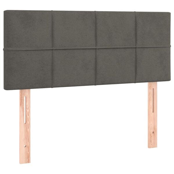 vidaXL Tête de lit Gris foncé 80x5x78/88 cm Velours