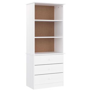 vidaXL Biblioth&egrave;que et tiroirs ALTA blanc 60x35x142 cm bois massif pin