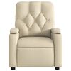 vidaXL Fauteuil de massage inclinable Cr&egrave;me Tissu