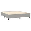 vidaXL Sommier &agrave; lattes de lit avec matelas Gris clair 160x200cm Tissu