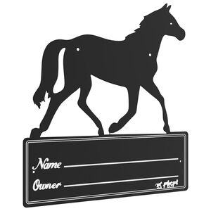 vidaXL Plaque signal&eacute;tique d&rsquo;&eacute;curie noir acier