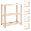 vidaXL &Eacute;tag&egrave;res de rangement &agrave; 3 niveaux 5 pcs 80x38x90 cm Pin 150 kg