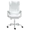 vidaXL Fauteuil de massage inclinable de bureau Blanc Similicuir