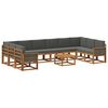vidaXL Ensemble de canap&eacute;s d'ext&eacute;rieur 11 pcs Naturel et Anthracite