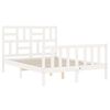 vidaXL Cadre de lit sans matelas blanc 140x190 cm bois de pin massif