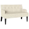 vidaXL Banc Chesterfield Crème 112 x 65,5 x 75 cm Velours