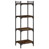 vidaXL Biblioth&egrave;que 4 niveaux ch&ecirc;ne fum&eacute; 40x30x120cm bois d'ing&eacute;nierie