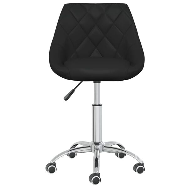 vidaXL Chaises pivotantes &agrave; manger lot de 4 Noir Similicuir