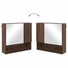 vidaXL Ensemble de mobilier de salle de bain 2 pcs Ch&ecirc;ne brun