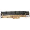 vidaXL Ensemble de canap&eacute;s d'ext&eacute;rieur 7 pc Blanc et anthracite