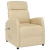 vidaXL Fauteuil inclinable &eacute;lectrique Cr&egrave;me Tissu