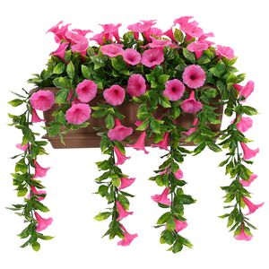 vidaXL Fleurs artificielles Rouge violet 55 x 20 x 55 cm PE et acier