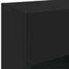 vidaXL Meuble TV mural avec lumières LED noir 40x30x60,5 cm