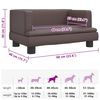 vidaXL Lit pour chien marron 60x40x30 cm similicuir