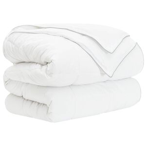 vidaXL Duvet complet toute l'ann&eacute;e Blanc 135 x 200 cm Fibre de bambou