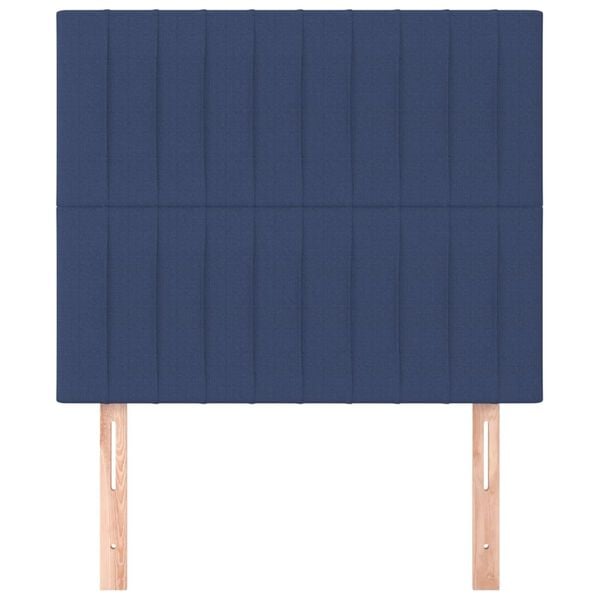 vidaXL T&ecirc;te de lit Bleu 80x5x118/128 cm Tissu