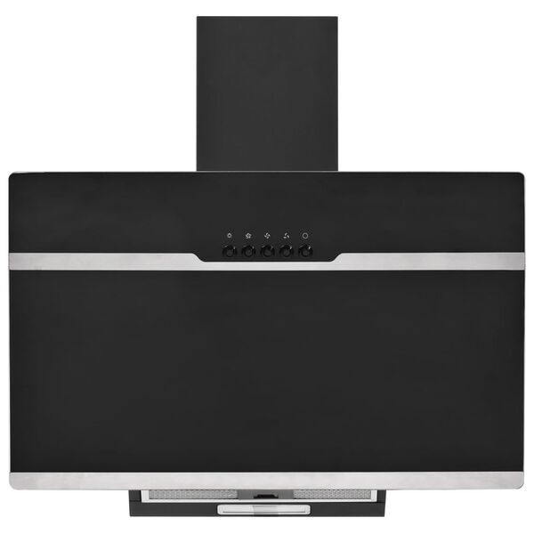 vidaXL Hotte avec LED RVB 60 cm Acier inoxydable et verre tremp&eacute;