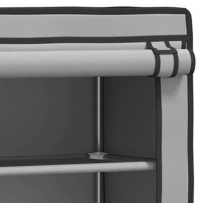 vidaXL Support de rangement 2 niveaux sur la machine à laver Gris Fer