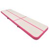 vidaXL Tapis gonflable de gymnastique avec pompe 600x100x20cm PVC Rose