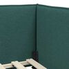 vidaXL Cadre de lit d'angle Vert foncé 90 x 190 cm tissu