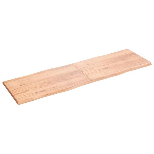 vidaXL Dessus de table bois massif trait&eacute; bordure assortie