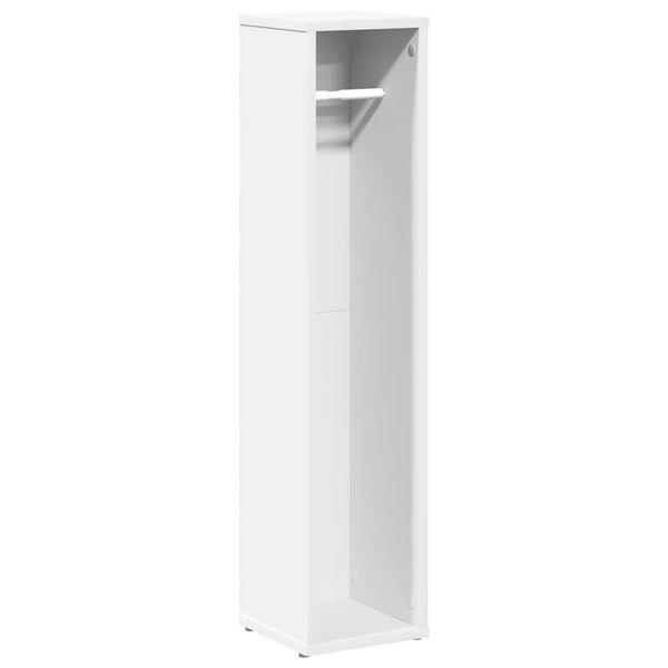 vidaXL Meuble de salle de bain avec porte-rouleau blanc 20,5x20x90 cm