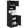 vidaXL Buffet de cuisine avec porte 2 pcs Chêne noir 60 x 50 x 180 cm