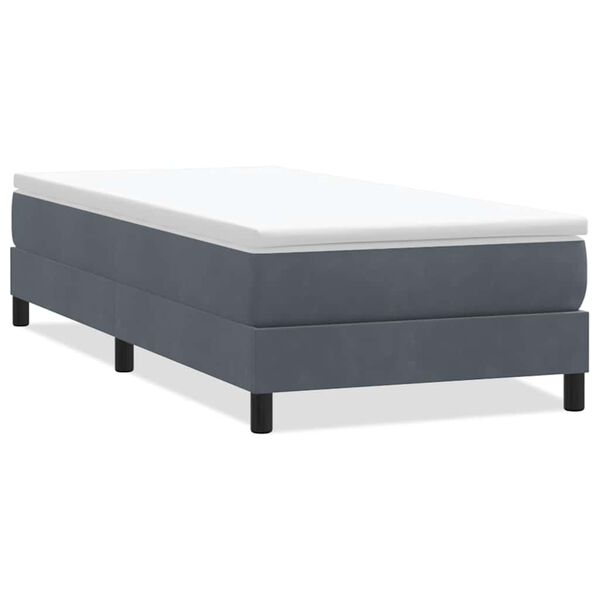 vidaXL Sommier &agrave; lattes de lit sans matelas gris fonc&eacute; 90x220 cm