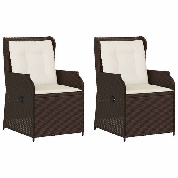 vidaXL Banc de jardin 2 pcs Marron polyrotin