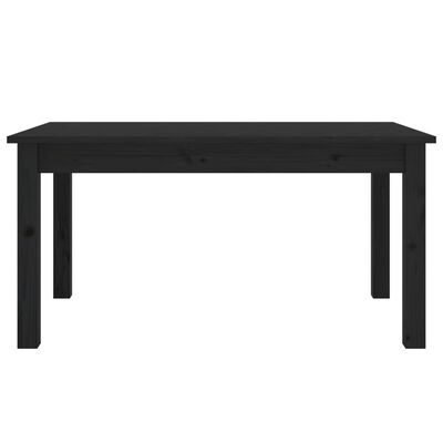 vidaXL Table basse Noir 80x50x40 cm Bois massif de pin