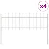 vidaXL Cl&ocirc;ture de jardin 4 pcs Blanc 6,8 x 0,6 m