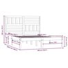 vidaXL Cadre de lit sans matelas blanc bois de pin massif 160x200 cm