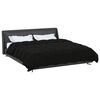 vidaXL Duvet d'&eacute;t&eacute; simple Matelass&eacute; Noir 200 x 240 cm Microfibre