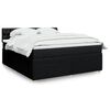 vidaXL Sommier &agrave; lattes de lit avec matelas Noir 180x200 cm Tissu