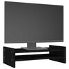 vidaXL Support de moniteur Noir 50x27x15 cm Bois de pin solide