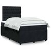 vidaXL Sommier &agrave; lattes de lit avec matelas noir 120x190 cm velours