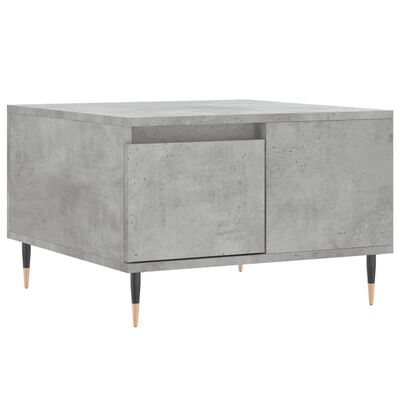 vidaXL Table basse gris béton 55x55x36,5 cm bois d'ingénierie