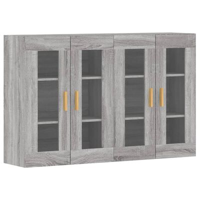 vidaXL Armoires murales 2 pcs sonoma gris bois d'ingénierie