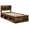 vidaXL Cadre de lit Ch&ecirc;ne fum&eacute; 100 x 200 cm Bois d'ing&eacute;nierie