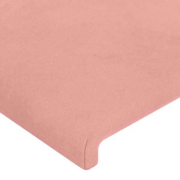 vidaXL Tête de lit Rose 90x5x78/88 cm Velours